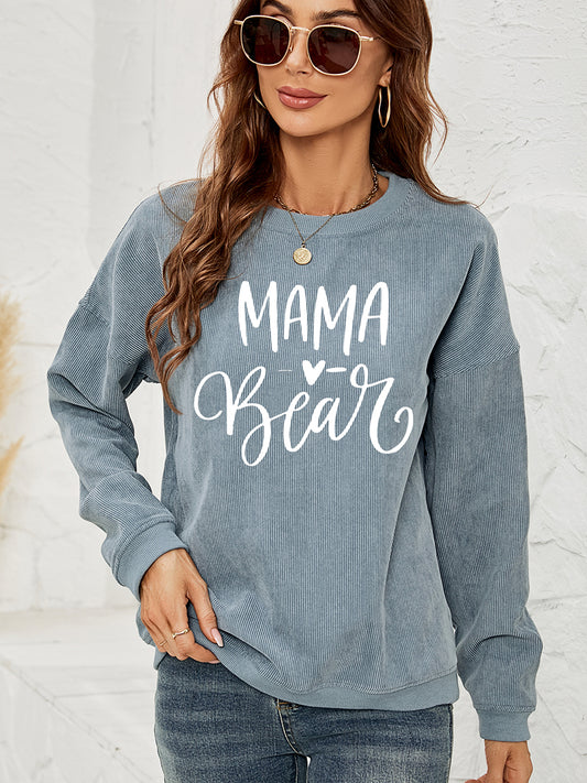 MAMA Graphic Round Neck Sweatshirt